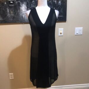Eileen Fisher Pleated Front Mesh Swim Cover Up Swim Dress-Size Small